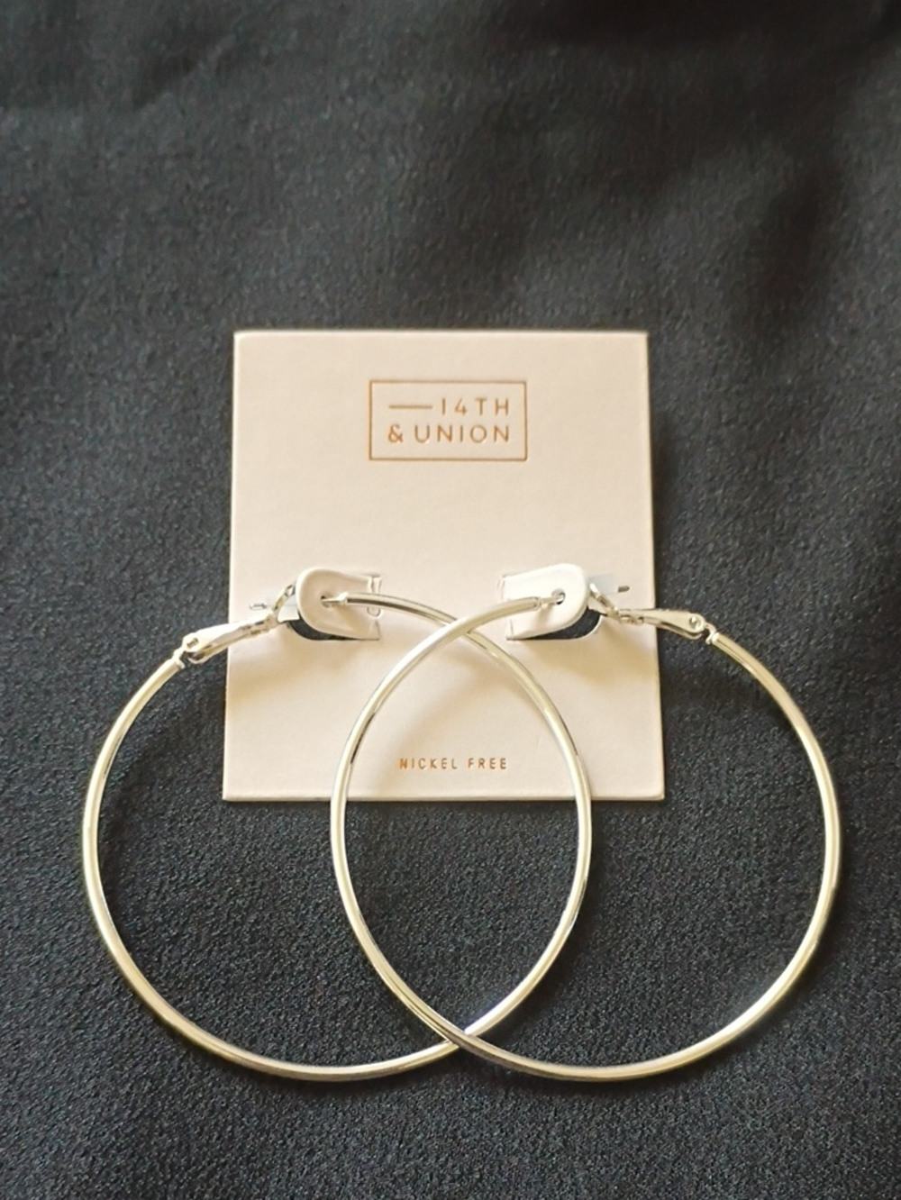 Silver Hoop Earrings Large Oversized Thin Hoops 14th & Union